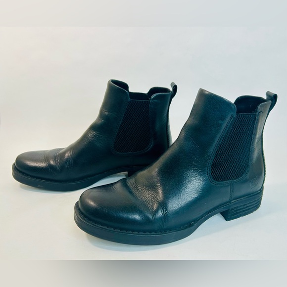 Born Cove Black Leather Chelsea Boots size 7, Full Grain Waterproof Leather - Picture 3 of 10